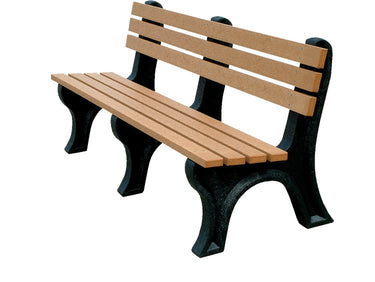 BENCH ECONOMY BACKED 72 BK LEG CEDAR SEA